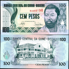 GUINEEA BISSAU- 100 PESOS 1990- UNC!! foto