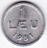 6) RPR.moneda 1 leu 1951 foto