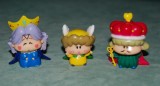 Lot 3 figurine Mirmo Anime: Morumo, Professor Enma, Saria, 4 - 5cm