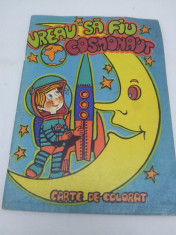 VREAU SA FIU COSMONAUT/CARTE DE COLORAT/ ILUSTRATII SANDU FLOREA/1975 foto