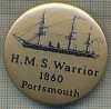 1980 INSIGNA - H.M.S. WARRIOR 1860 PORTSMOUTH (NAVA DE RAZBOI -MUZEU) - REGATUL UNIT AL MARII BRITANII - TEMA MARINAREASCA -starea care se vede