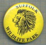 1954 INSIGNA - SUFFOLK - WILDLIFE PARK - SIMBOL, CAPUL UNUI LEU - REGATUL UNIT AL MARII BRITANII -starea care se vede