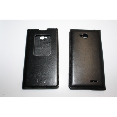 Husa Flip Cover S-View LG L70 neagra foto