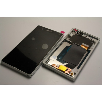 Display Sony Xperia Z alb C6603 C6602 L36h touchscreen lcd rama foto