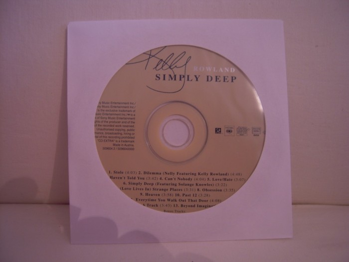 Vand cd audio Kelly Rowland-Simply Deep,original,raritate!-fara coperti
