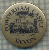 1984 INSIGNA - POWDERHAM CASTLE (CASTEL)- DEVON - REGATUL UNIT AL MARII BRITANII -starea care se vede