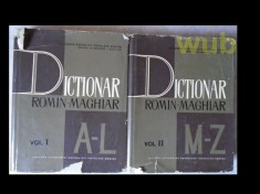 Dictionar roman maghiar, vol. I, II, Editura Academiei RSR, 1964; redactor principal Bela Kelemen-cel mai mare dictionar roman maghiar aparut la noi! foto