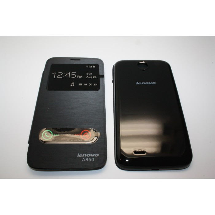 Husa Flip Cover S-View LENOVO A850 neagra