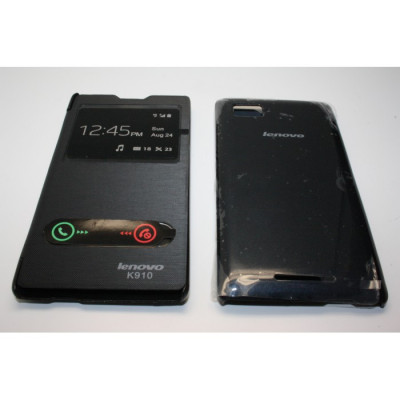 Husa Flip Cover S-View LENOVO K910 neagra foto