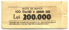 BANDEROLA PENTRU 100 BANCNOTE 2000 2 000 LEI 1943-1945 BANCA ROMANIEI