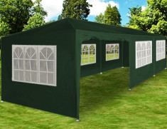 Cort de gradina 3x9 m verde, pavilion, cort bere, cort nunti 9x3 m foto