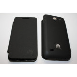 Husa Flip Cover S-View Alcatel G330 neagra, Negru, Alt model telefon Alcatel, Cu clapeta