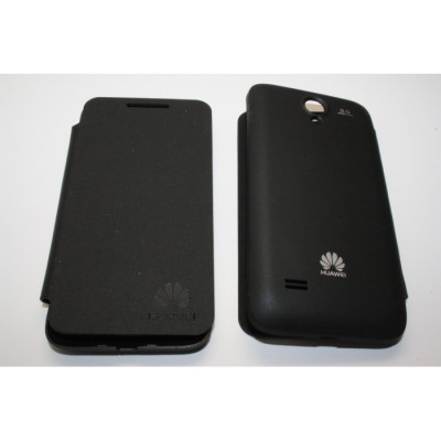 Husa Flip Cover S-View Alcatel G330 neagra foto