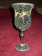 Pahar ornamental din sticla foto
