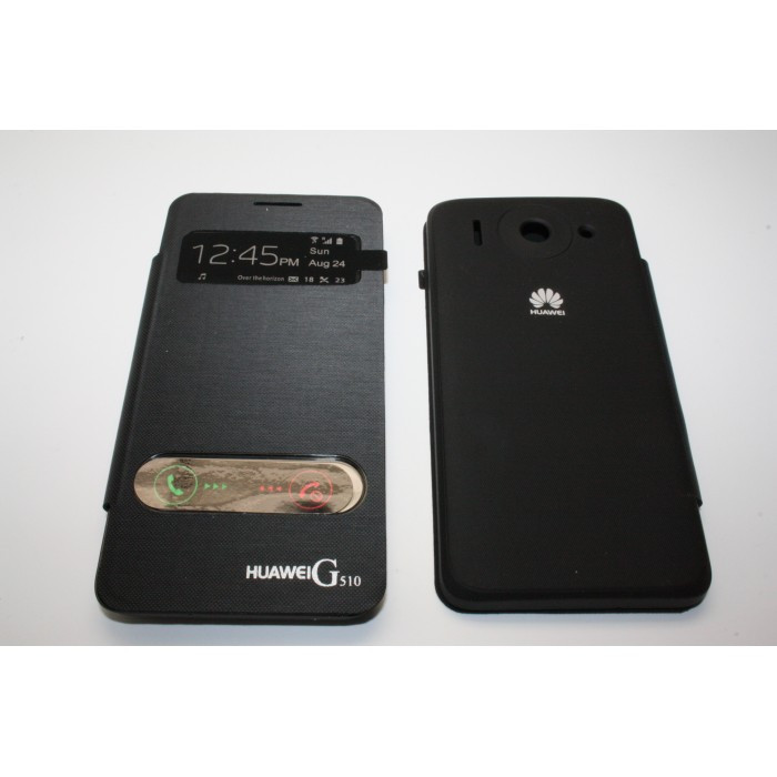 Husa Flip Cover S-View Huawei Ascend G510 neagra