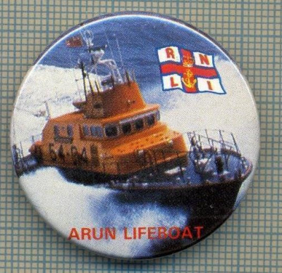 1997 INSIGNA- ARUN LIFEBOAT-RNLI( Royal National Lifeboat Institution)-REGATUL UNIT AL MARII BRITANII-TEMA MARINAREASCA-starea care se ved foto