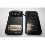 Husa Flip Cover S-View Alcatel Pop C5 neagra, Negru, Alt model telefon Alcatel, Cu clapeta