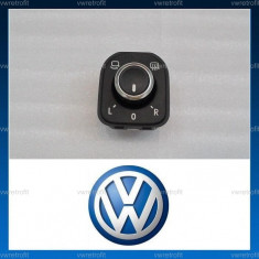 Buton de reglaj Oglinzi Electrice, ornament crom, pentru VW Passat B6, CC, B7, Golf 5, Golf 6, Jetta, Eos, Tiguan, etc. Cod OEM 1K0 959 565 foto