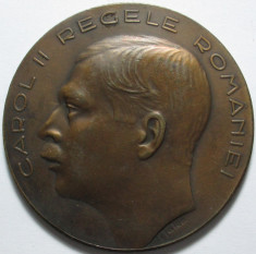[ - H - ] Romania - Medalie 1935 Carol II Monetaria Nationala, gravor I. Jalea foto