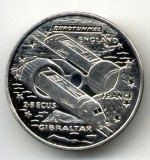 GIBRALTAR 2,8 ECU 1993 EUROTUNEL MONEDA CU DIMENSIUNE MARE STARE EXCELENTA