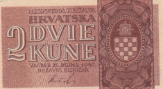 CROATIA 2 kuna 1942 UNC!!! foto