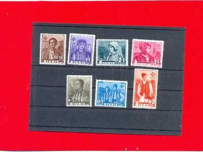 RO-196=ROMANIA 1936=Costume nationale-Serie de 7 timbre nestampilate,MNH(**) foto