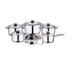 Set 12 Piese Oale Inox cu Capac Sticla Grunberg GR244 foto