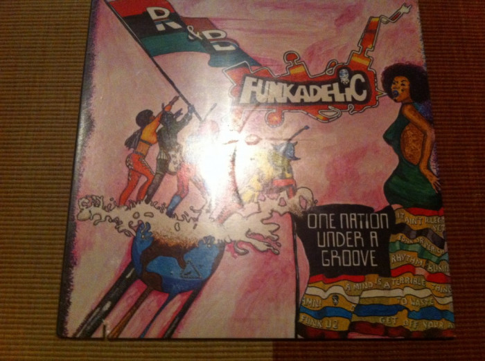 funkadelic one nation under a groove disc vinyl lp+single 7&quot; muzica funk cut out