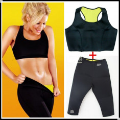 Costum neopren. Gen SAUNA FIT PLUS Pantalon + bustiera neopren pt sport, ajuta la topirea grasimii, marimi M/L/XL/XXL, in limita stocului disponibil foto