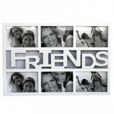 Rama Foto Friends Alba Material Lemn Accesoriu Cadou Livrare Gratuita foto