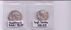 Lot monede romane 2:Septimius Severus 2 buc. foto