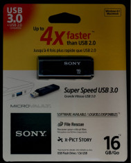 Stick memorie USB 3.0 16GB Sony MicroVault X SONY X-Series USM16GXB extern foto