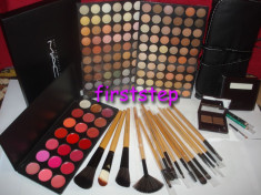 Trusa machiaj MAC 120 culori + 15 pensule machiaj bobbi brown RUJ Fard sprancene foto