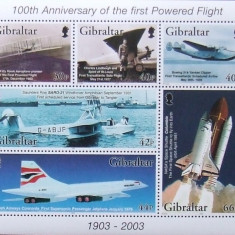 GIBRALTAR 2003 - AVIATIE 1 M/SH, NEOBLITERATA - GB 007