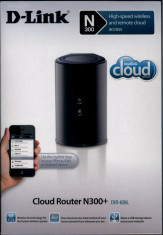 Router wireless D-LINK Cloud N300+ DIR-626L | 300Mbps | WAN | LAN | USB 2.0 | negru | NOU - SIGILAT foto