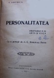Aderca, Personalitatea, Bucuresti, 1922