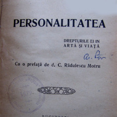 Aderca, Personalitatea, Bucuresti, 1922