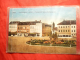 Ilustrata Arad - Centrul -inc.sec.XX ,autor I.Mandi , color