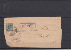 ROMANIA - 1905 LETTER RECOMANDATA BRAILA-PLOIESTI, STAMPS &amp;quot;SPIC DE GRAU&amp;quot; - LOT 2 RO foto