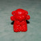 Figurina jucarie, din ou Kinder Surprise, ursulet creion rosu, 3 cm, colectie