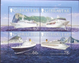 GIBRALTAR - VAPOARE DE LINIE 4 VALORI IN M/SH, NEOBLITERATA - GB 010