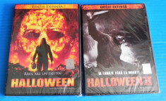 LOT 2 DVD FILM HORROR - HALLOWEEN I SI II. EDITIE EXTINSA EXTINSA. NOI. SIGILATE. SUBTITRARE IN LIMBA ROMANA foto