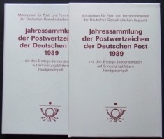 RDG 1989 - EMISIUNI COMPLECTE OBLITERATE PRIMA ZI CU CARTON PREZENTARE, 31 PAGINI foto