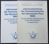 RDG 1985 - EMISIUNI COMPLECTE OBLITERATE PRIMA ZI CU CARTON PREZENTARE, 31 PAGINI