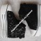 SNEAKERS STRALUCITORI BASCHETI NEGRI DAMA PLATFORMA GHETE TALPA TRIPLA PAIETE