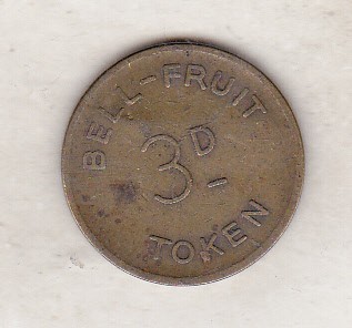bnk jt Jeton Bell-Fruit 3 D token foto