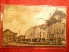 Ilustrata Timisoara - Bdul Regele Ferdinand ,Libr. Moronet ,cu pereche Taxe de plata 1 leu si 2 lei verde Ferdinand foto