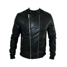 Geaca Barbati Zara Man Eco Moto Culoare Negru D225 foto