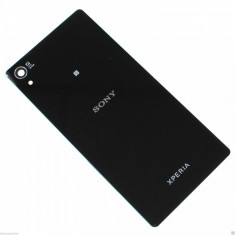 CAPAC Sony Xperia Z2 D6502 D6503 D6543 20.7MP ORIGINAL NOU CULOARE NEAGRA DIN STICLA GLASS CARCASA SPATE CAPAC BATERIE + ADEZIV LIPIRE CAPAC BATERIE foto