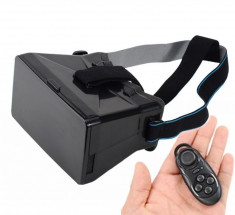 Joystick Wireless Bluetooth + Ochelari Google 3D Cardboard Casca Realitate Virtuala VR Filme si Jocuri 3D Samsung HTC iPhone foto